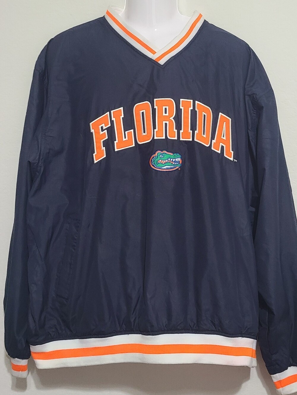 VTG NWT Florida Gator Navy Orange Pullover Windbreaker Sz XXL- Foot Locker